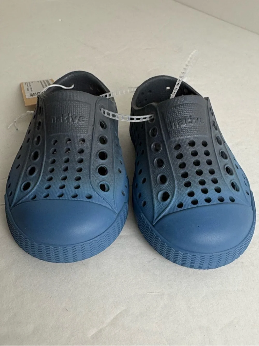 Native  Kids Navy Blue Ombré Perforated Slip-On Shoes